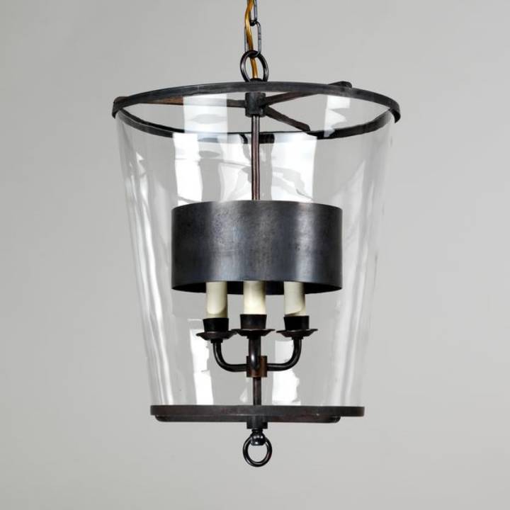 Picture of ZURICH LANTERN, LARGE, METAL SHADE, BRONZE, 3 LIGHTS