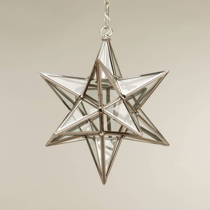 Picture of STAR LANTERN, MEDIUM, NICKEL, 1 LIGHT