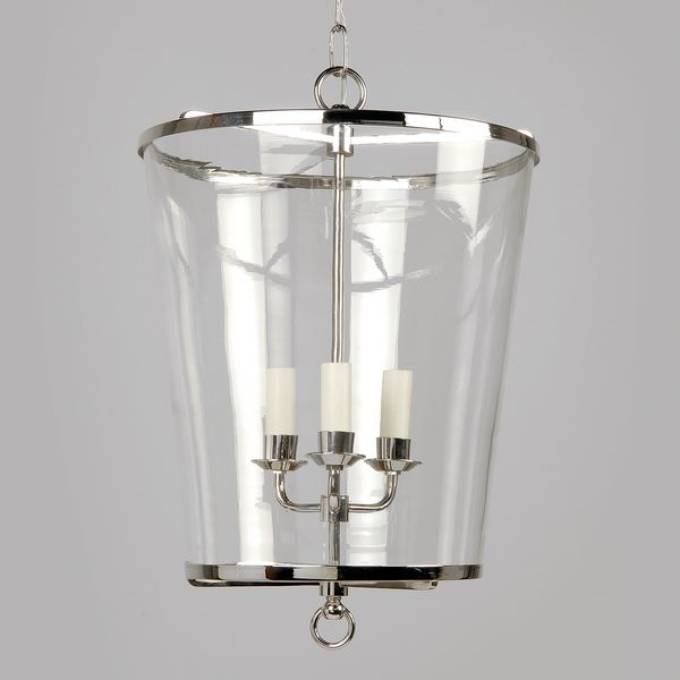Picture of ZURICH LANTERN, SMALL, NICKEL, 3 LIGHTS