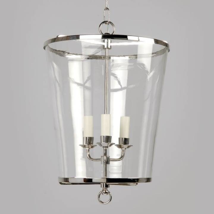 Picture of ZURICH LANTERN, SMALL, NICKEL, 3 LIGHTS