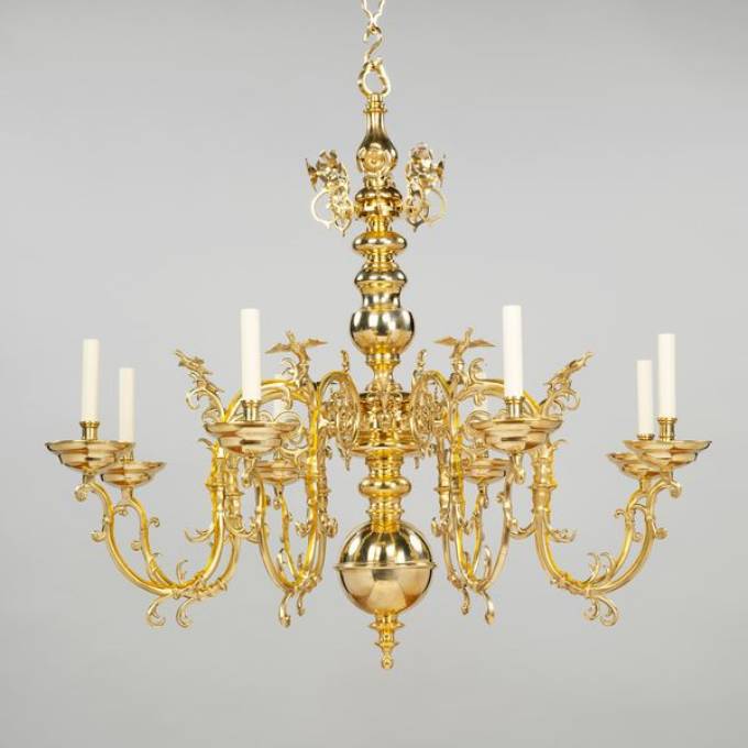 Picture of GHENT CHANDELIER, BRASS, 8 LIGHTS
