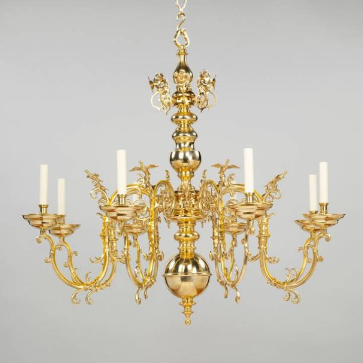 Picture of GHENT CHANDELIER, BRASS, 8 LIGHTS