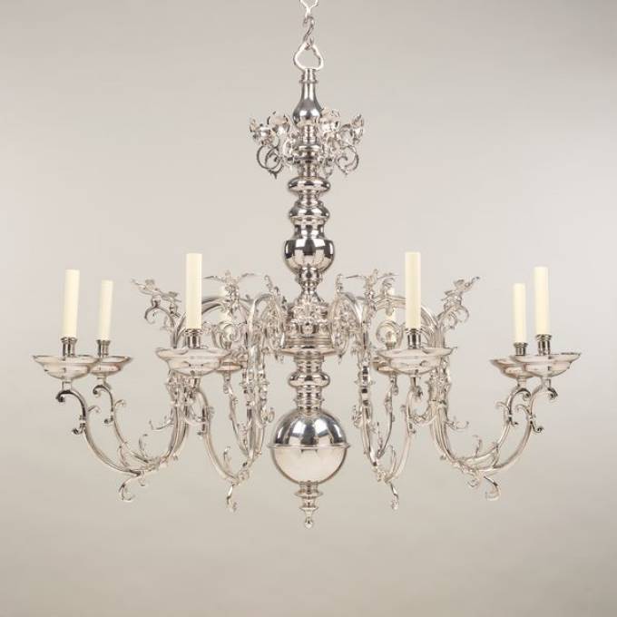 Picture of GHENT CHANDELIER, NICKEL, 8 LIGHTS