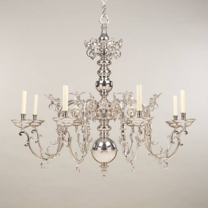 Picture of GHENT CHANDELIER, NICKEL, 8 LIGHTS