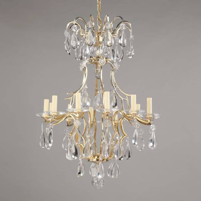 Picture of LABADIE CHANDELIER, SILVER , 12 LIGHTS