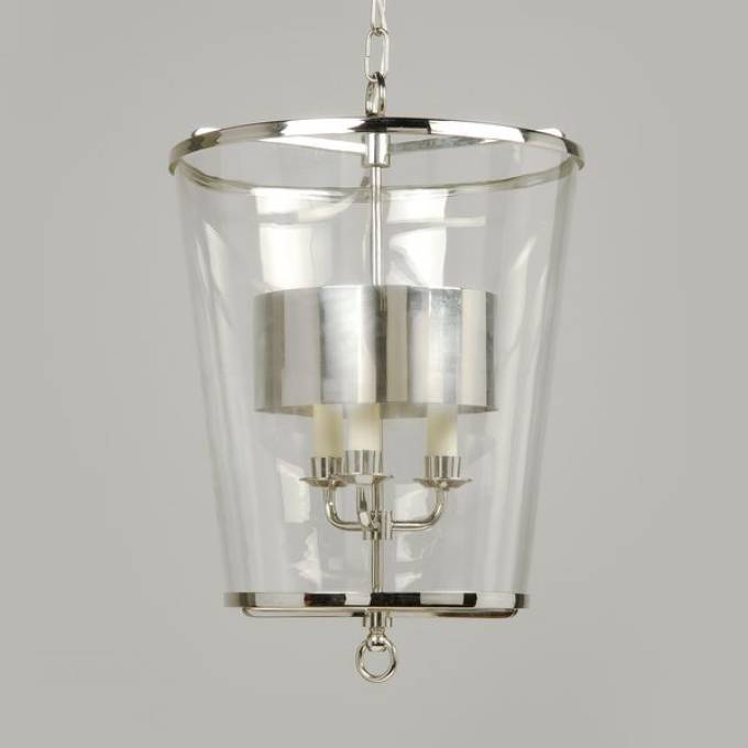 Picture of ZURICH LANTERN, LARGE, METAL SHADE, NICKEL, 3 LIGHTS