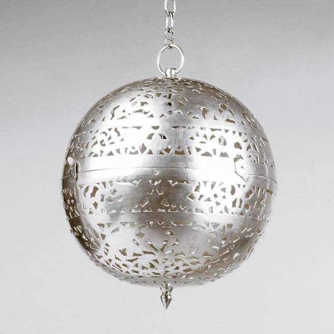 Picture of SHADOW BALL LIGHT, ANTIQUE SILVER, 1 LIGHT