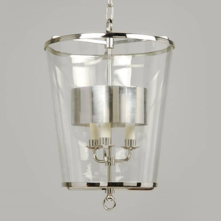 Picture of ZURICH LANTERN, SMALL, METAL SHADE, NICKEL, 3 LIGHTS
