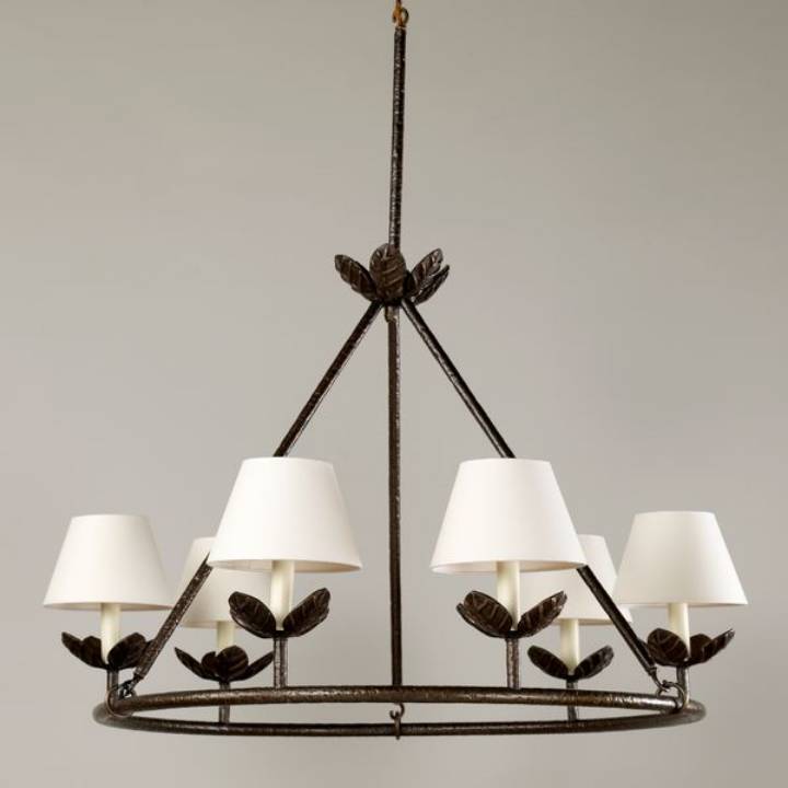 Picture of MONTFERRAT CHANDELIER WITH TOP ROD, BRONZE, 6 LIGHTS