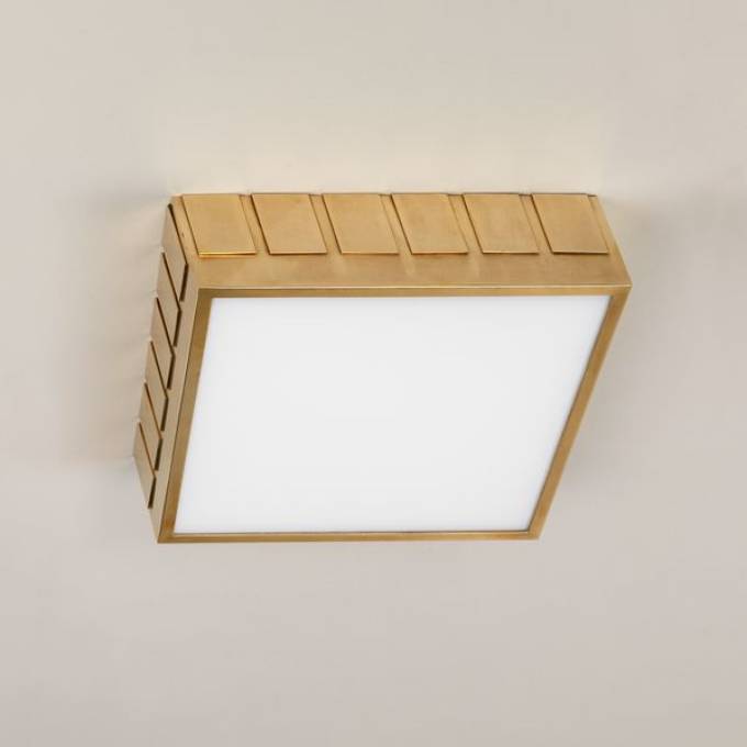 Picture of PLYMOUTH LED FLUSH MOUNT, BRASS, SQUARE, LED UNIT