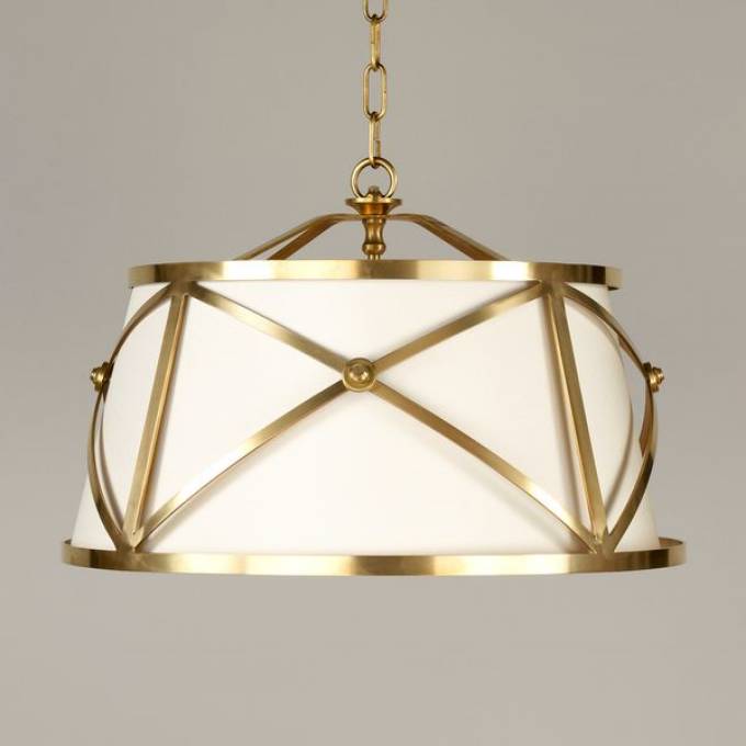 Picture of MENTON HANGING FRAME, LARGE, BRASS, 2 LIGHTS