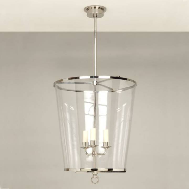 Picture of ZURICH LANTERN, LARGE, FIXED ROD, NICKEL, 3 LIGHTS