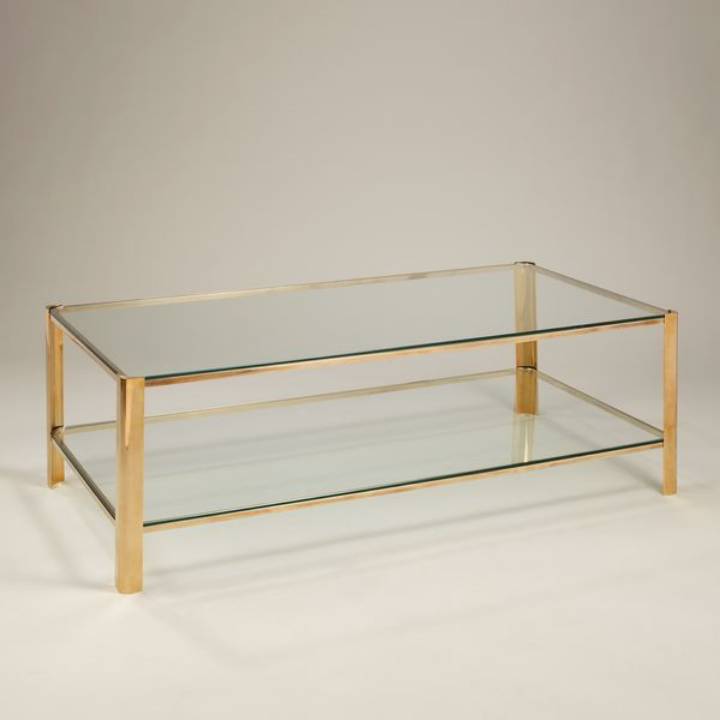 Picture of ROCKFORD COFFEE TABLE, BRASS & GLASS