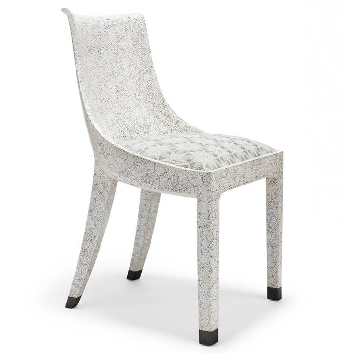 Picture of EGGSHELL CRACKLE DINING CHAIR