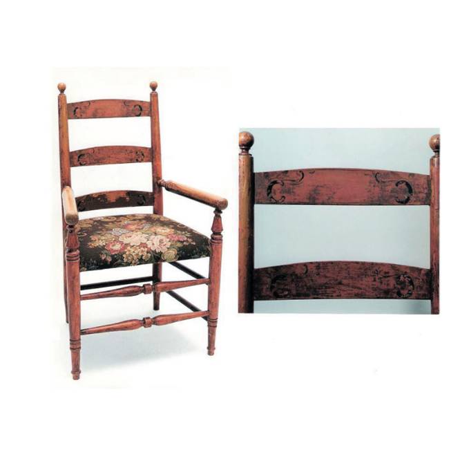 Picture of STENCILLED ARM CHAIR