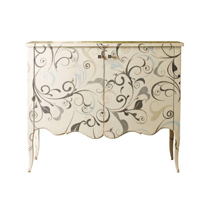 Picture of VALENTINA 2 DOOR CABINET WITH FLORAL ART