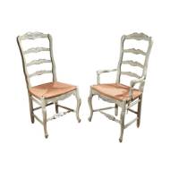 Picture of NEW COUNTRY FRENCH ARM CHAIR WITH RUSH SEAT