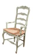 Picture of NEW COUNTRY FRENCH ARM CHAIR WITH RUSH SEAT