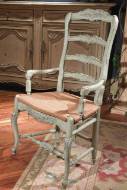 Picture of NEW COUNTRY FRENCH ARM CHAIR WITH RUSH SEAT