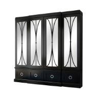 Picture of ASTORIA DISPLAY/MEDIA CABINET WITH ANTIQUE MIRROR OVAL MULLION DOORS