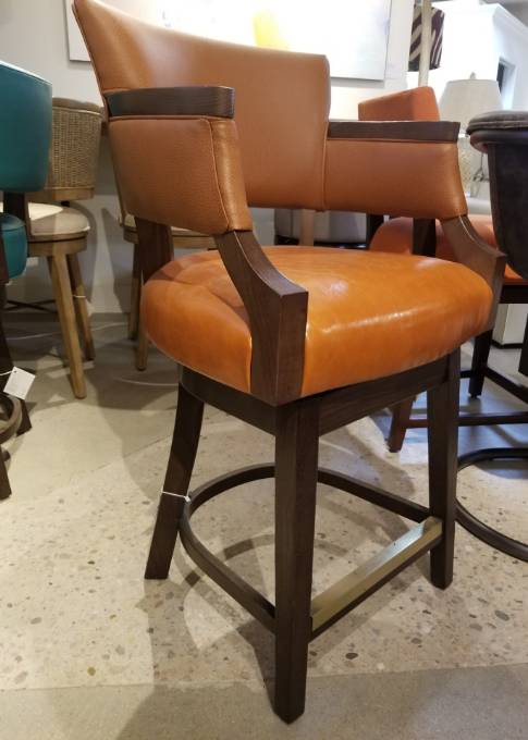 Picture of SWIVEL COUNTER STOOL LEATHER