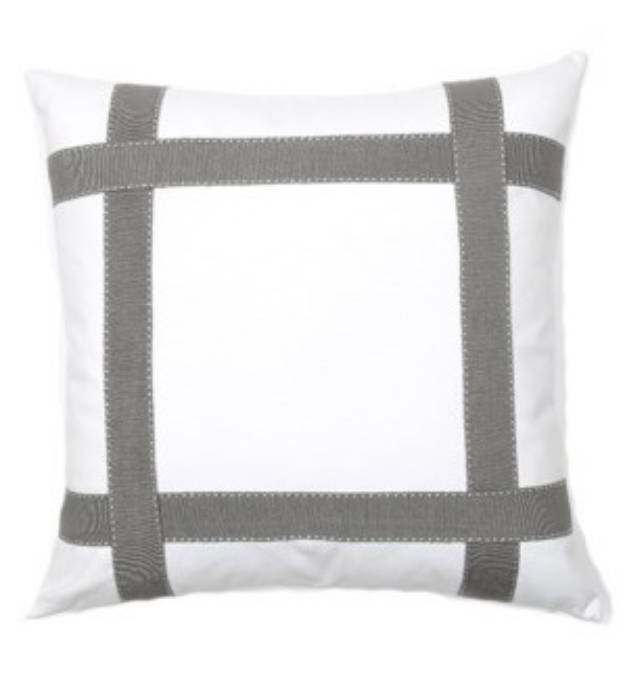 Picture of Bradford Tape Pillow - Snow
