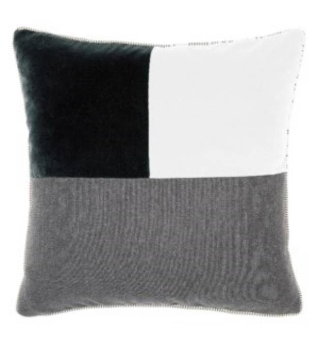Picture of Two Tone Square Pillow - Thundercloud / Snow
