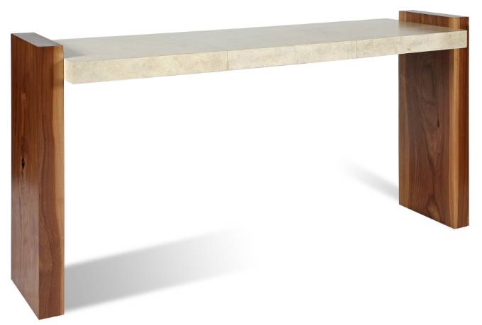 Picture of WALNUT PARCHMENT CONSOLE
