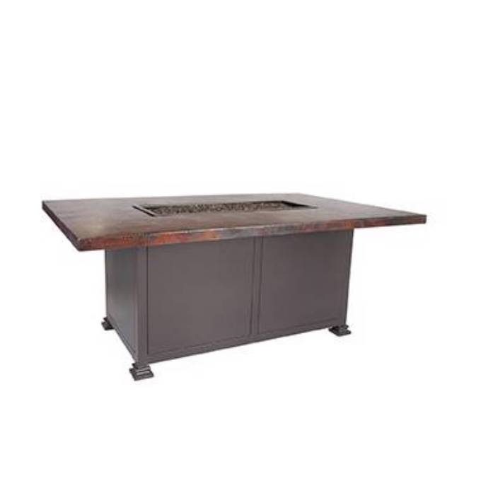 Picture of 36" X 58" CHAT HEIGHT HAMMERED COPPER FIRE PIT