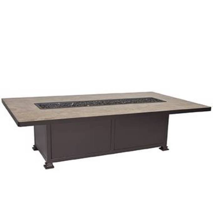 Picture of 42" X 72" OCCASIONAL HEIGHT SANTORINI ALUMINUM FIRE PIT