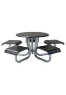 Picture of 42" ROUND PICNIC TABLE WITH 5 SEATS, SQUARE PATTERN