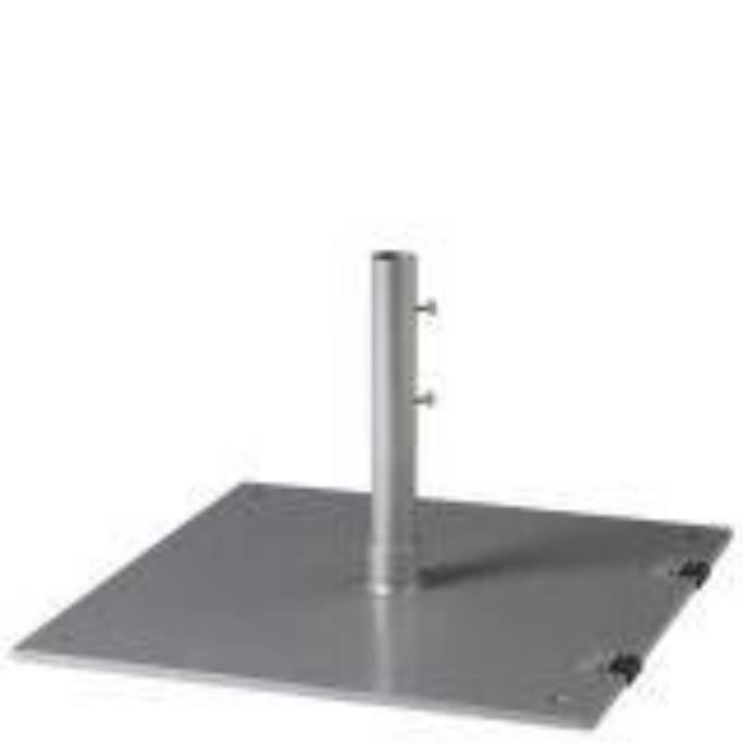 Picture of STEEL PLATE BASE, 24" SQUARE, 1.5" POLE, FREE STANDING W/ WHEELS