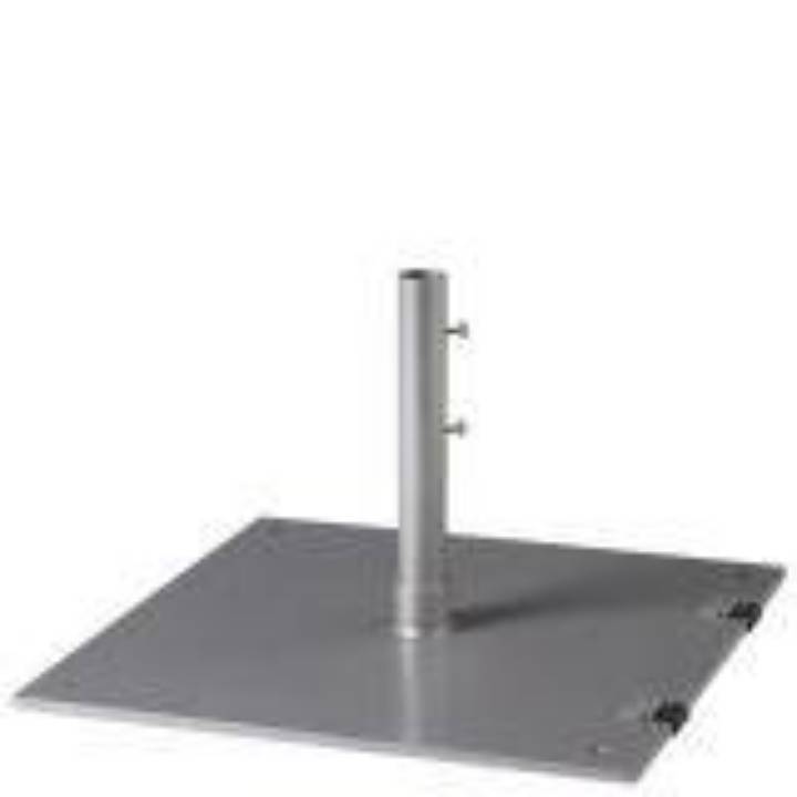 Picture of STEEL PLATE BASE, 24" SQUARE, 2.5" POLE, FREE STANDING W/ WHEELS