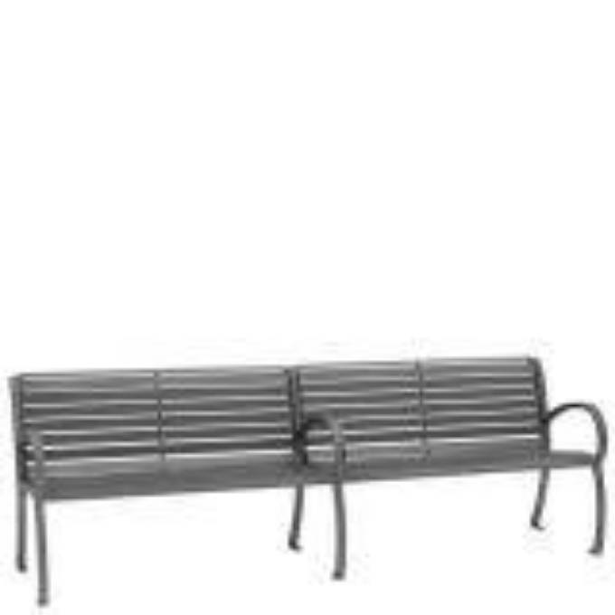 Picture of DISTRICT 8' BENCH WITH BACK AND ARMS, SLAT