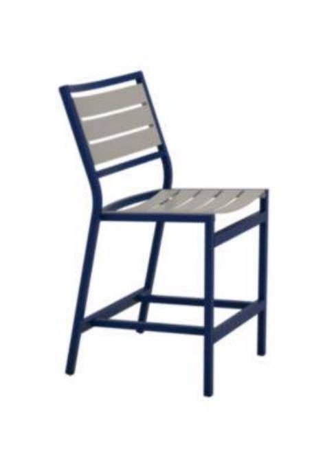Picture of CABANA CLUB ARMLESS ALUMINUM SLAT COUNTER HEIGHT STOOL