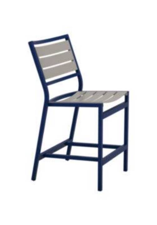 Picture of CABANA CLUB ARMLESS ALUMINUM SLAT COUNTER HEIGHT STOOL