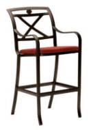 Picture of PALLADIAN CAST BAR STOOL WITH SEAT PAD - X-BACK