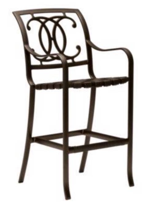 Picture of PALLADIAN STRAP BAR STOOL - DOUBLE-C BACK