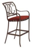 Picture of PALLADIAN STRAP BAR STOOL WITH SEAT PAD - DOUBLE-C BACK