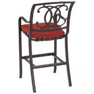 Picture of PALLADIAN STRAP BAR STOOL WITH SEAT PAD - DOUBLE-C BACK