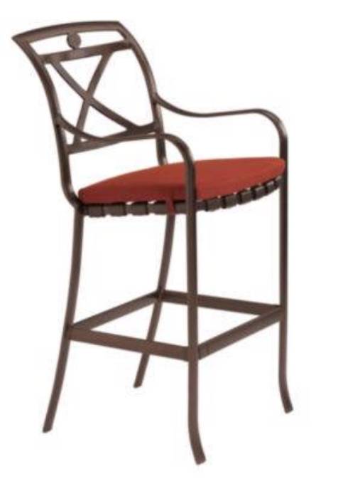 Picture of PALLADIAN STRAP BAR STOOL WITH SEAT PAD - X-BACK