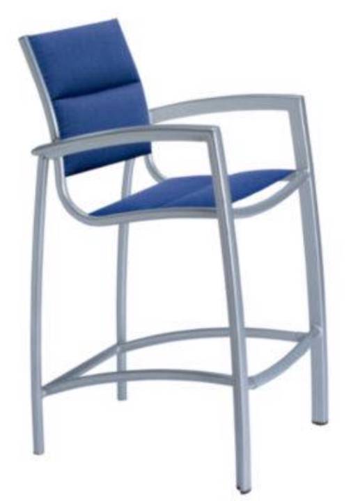 Picture of SOUTH BEACH PADDED SLING STATIONARY BAR STOOL