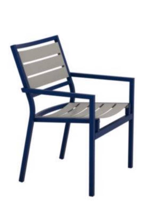 Picture of CABANA CLUB ALUMINUM SLAT DINING CHAIR