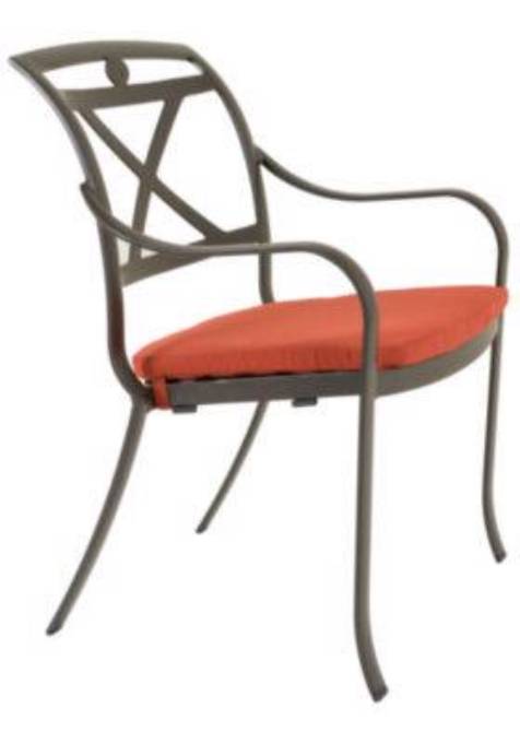 Picture of PALLADIAN CAST STACKING DINING CHAIR WITH SEAT PAD - X-BACK