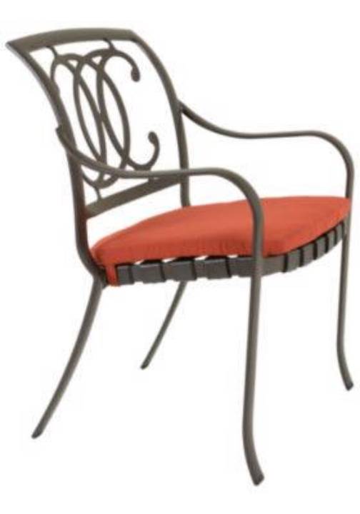 Picture of PALLADIAN STRAP STACKING DINING CHAIR WITH PAD - DOUBLE-C BACK