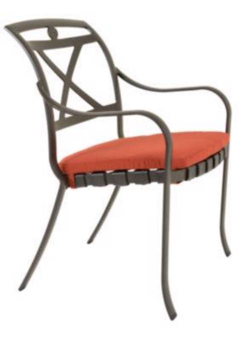 Picture of PALLADIAN STRAP STACKING DINING CHAIR WITH SEAT PAD - X-BACK