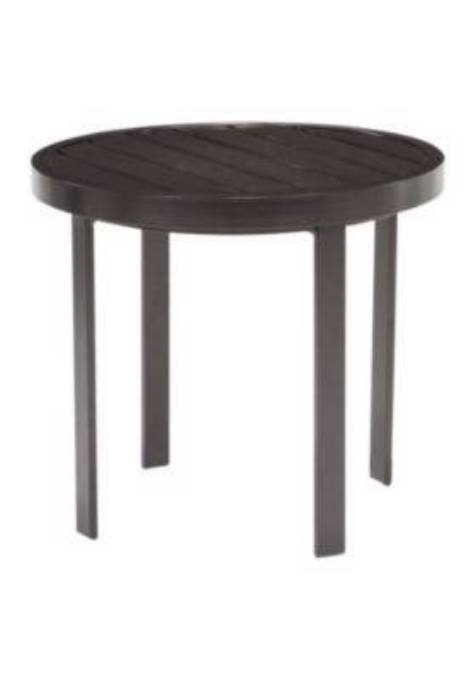 Picture of ALUMINUM SLAT 24" ROUND END TABLE
