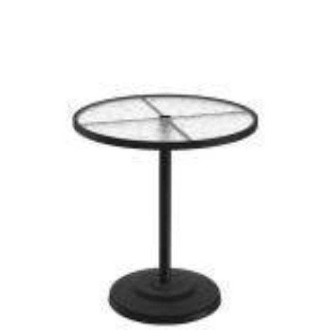 Picture of ACRYLIC ROUND 36" CFA BASE PEDESTAL UMBRELLA BAR TABLE, KD