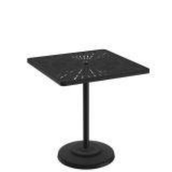 Picture of LA'STRATTA 36" SQUARE KD PEDESTAL BAR UMBRELLA TABLE