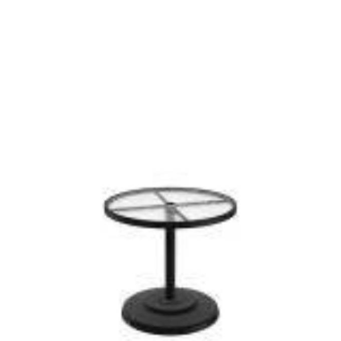 Picture of ACRYLIC 30" ROUND KD PEDESTAL DINING UMBRELLA TABLE